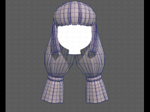 Base Hair for girl V59 Modelo 3D