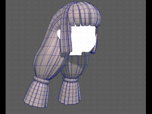 Base Hair for girl V59 Modelo 3D
