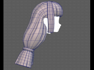 Base Hair for girl V59 Modelo 3D