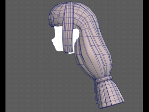 Base Hair for girl V59 Modelo 3D