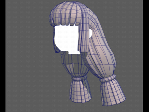 Base Hair for girl V59 Modelo 3D
