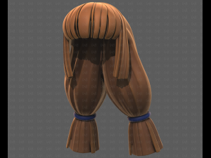 Base Hair for girl V59 Modelo 3D
