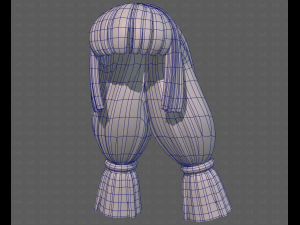 Base Hair for girl V59 Modelo 3D
