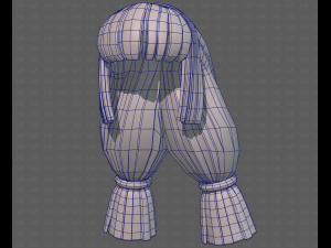 Base Hair for girl V59 Modelo 3D