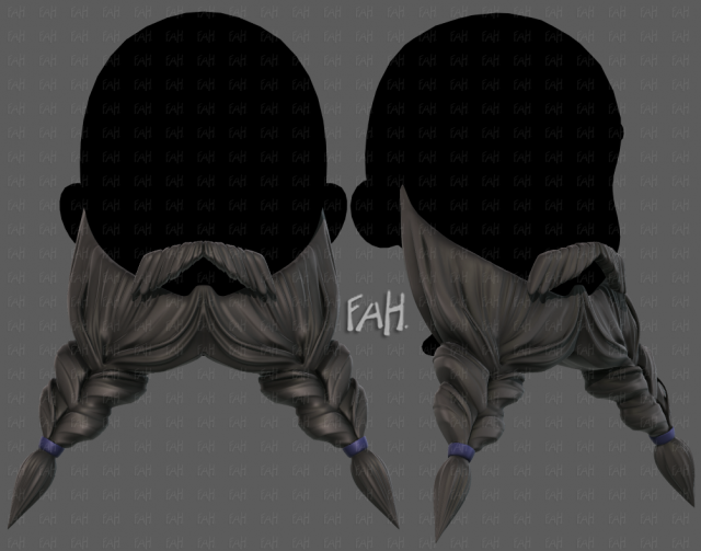 Beard V59 3D Модель .c4d .max .obj .3ds .fbx .stl .blend 