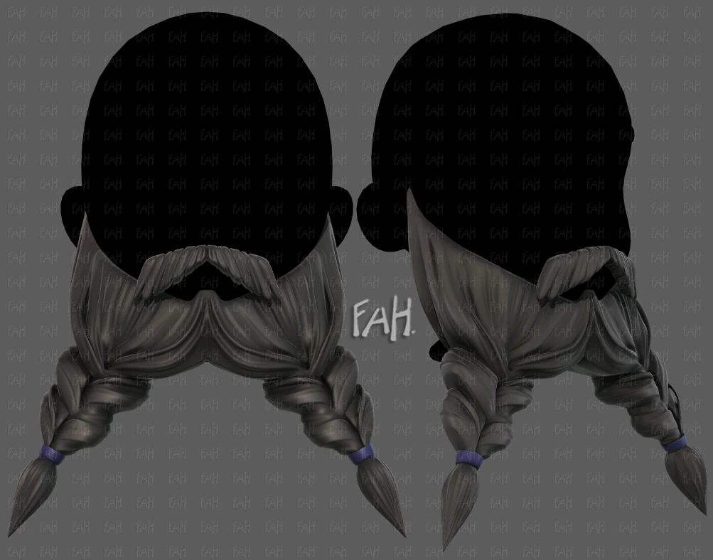 Beard V59 3D Model .c4d .max .obj .3ds .fbx .stl .blend 