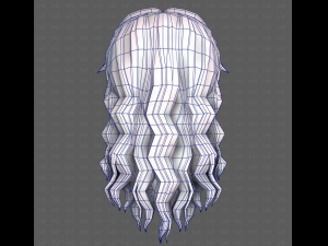 3D Hair style for girl V119 3D Model