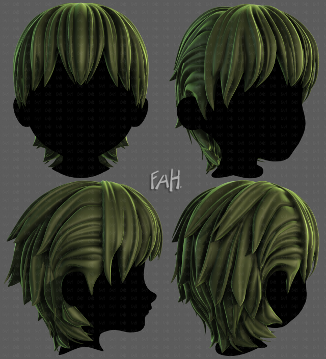 3D Hair style for boy V120 3D Model in Clothing 3DExport