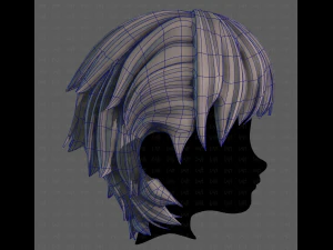 3D Hair style for boy V120 3D Model
