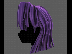 3D Hair style for girl V120 3D 모델