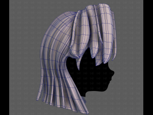 3D Hair style for girl V120 3D 모델