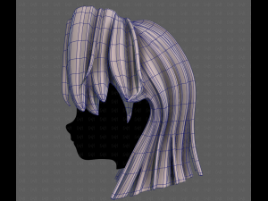 3D Hair style for girl V120 3D 모델