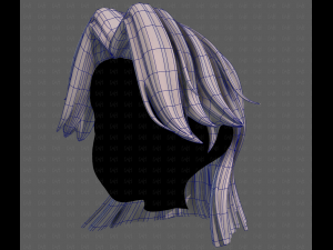 3D Hair style for girl V120 3D 모델