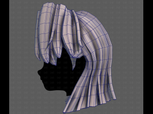 3D Hair style for girl V120 3D 모델