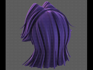 3D Hair style for girl V120 3D 모델