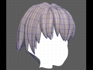 Base Hair for Boy V60 3D Model