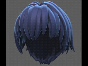 Base Hair for Boy V60 3D Model
