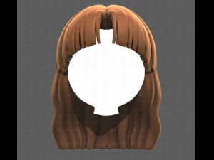Base Hair for girl V60 3D Model