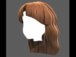 Base Hair for girl V60 3D Model