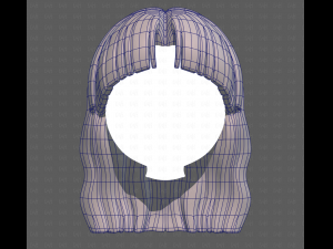 Base Hair for girl V60 3D Model