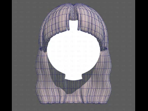 Base Hair for girl V60 3D Model