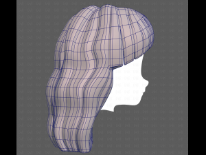 Base Hair for girl V60 3D Model