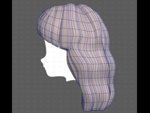 Base Hair for girl V60 3D Model