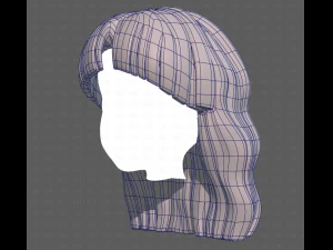 Base Hair for girl V60 3D Model