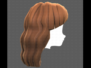 Base Hair for girl V60 3D Model