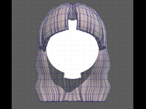 Base Hair for girl V60 3D Model