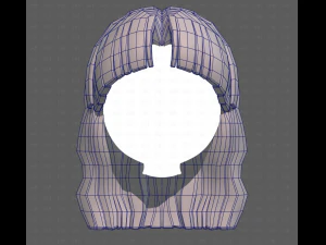 Base Hair for girl V60 3D Model