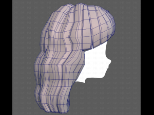 Base Hair for girl V60 3D Model