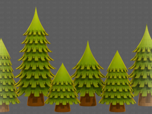 Trees Cartoon V53 3D मॉडल