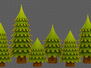 Trees Cartoon V53 3D 模型