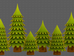 Trees Cartoon V53 3D 模型