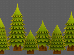 Trees Cartoon V53 3D 模型