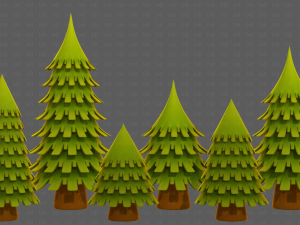 Trees Cartoon V53 3D 模型