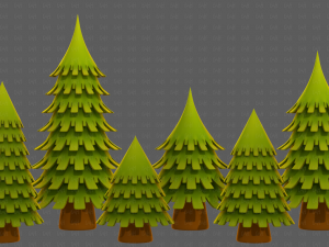 Trees Cartoon V53 3D 模型