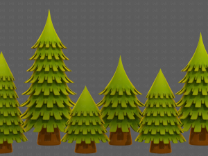 Trees Cartoon V53 3D 模型