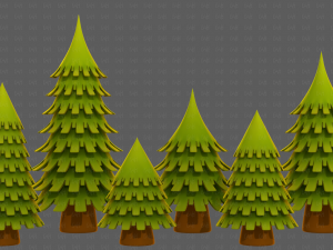 Trees Cartoon V53 3D 模型