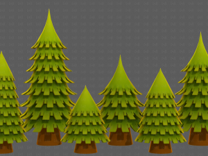 Trees Cartoon V53 3D 模型