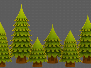 Trees Cartoon V53 3D 模型
