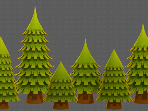 Trees Cartoon V53 3D 模型