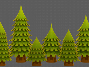 Trees Cartoon V53 3D 模型