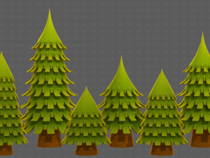 Trees Cartoon V53 3D 模型