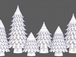 Trees Cartoon V53 3D Model