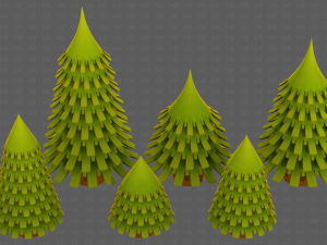 Trees Cartoon V53 3D 模型