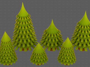 Trees Cartoon V53 3D Model