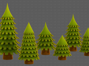 Trees Cartoon V53 3D 模型