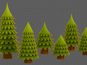 Trees Cartoon V53 3D Model